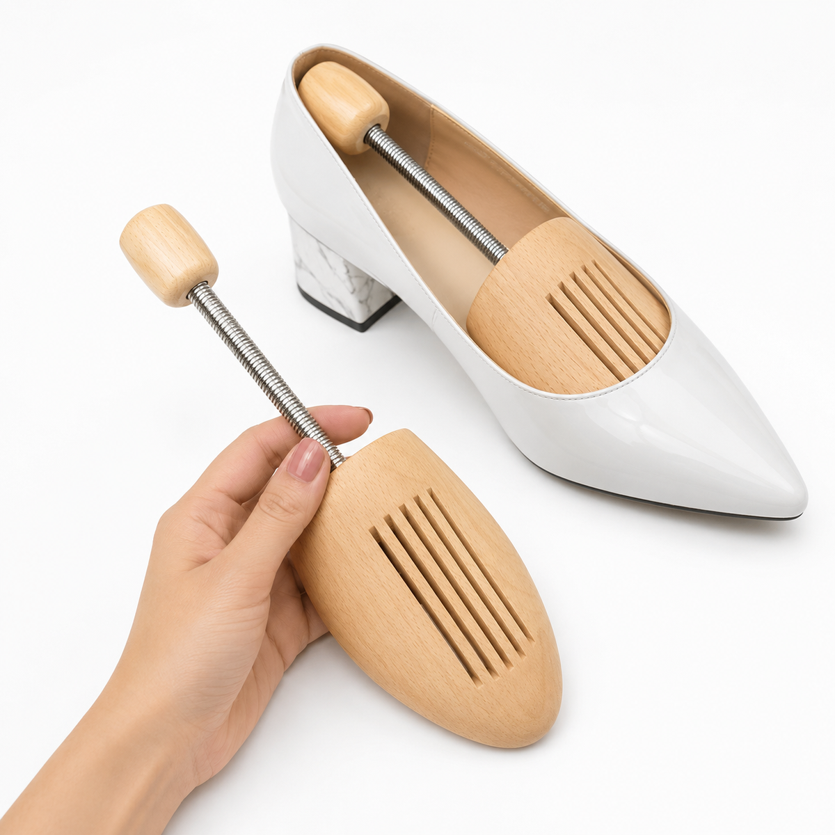 Cherry Blossom Premium Shoe Trees Wood Spiral