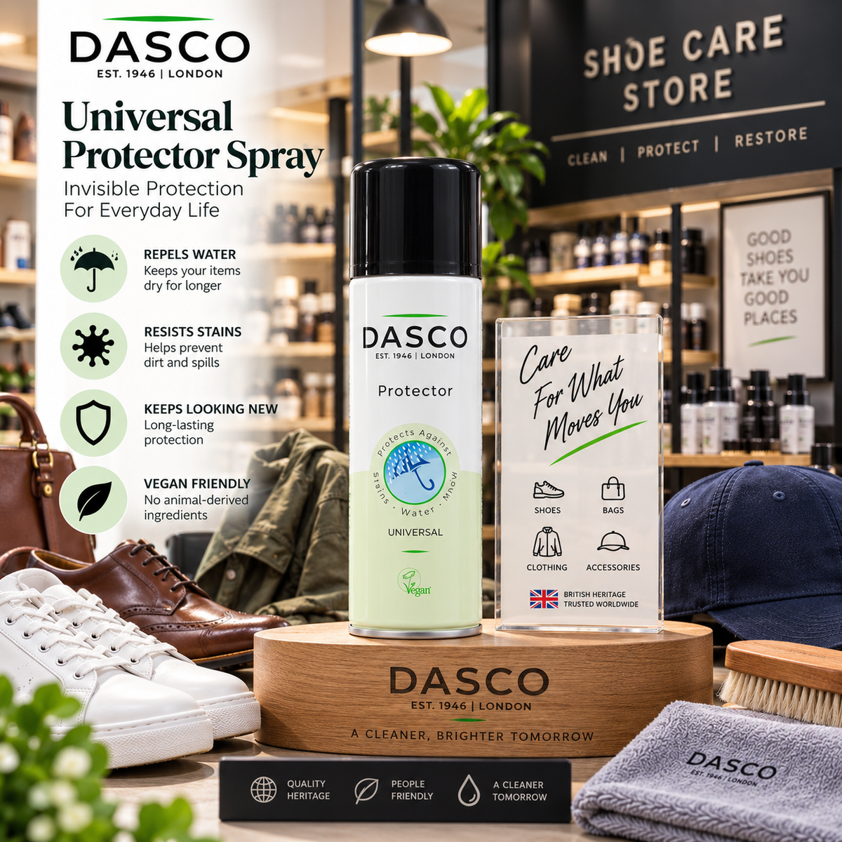 Dasco Universal Protector Spray Ultimate Protection for Your Footwear and Fabrics
