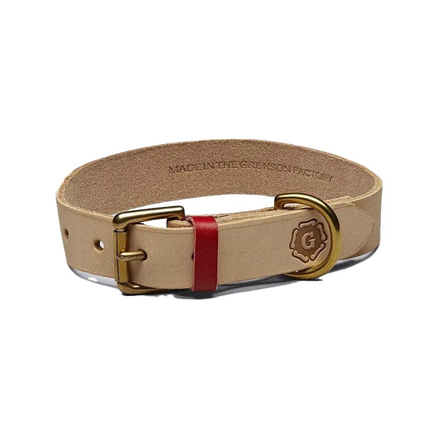 Grenson Leather Dog Collar (Large) - Natural Colour