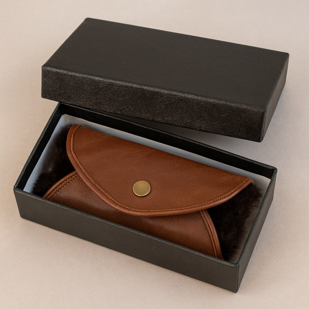 Deluxe Sheepskin Polishing Mitt Dark Brown