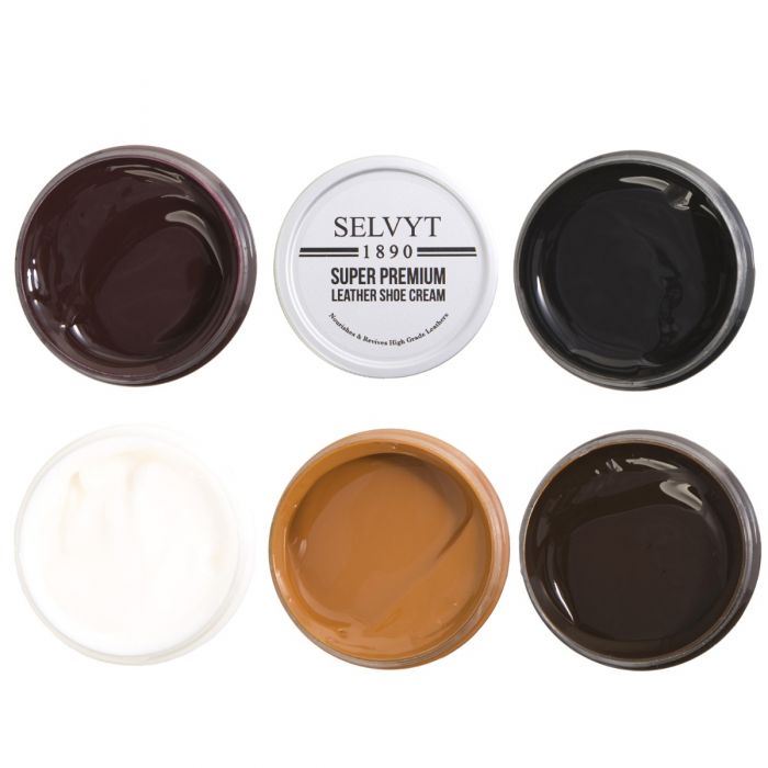 Selvyt 1890 Super Premium Leather Shoe Cream and Jar Brush