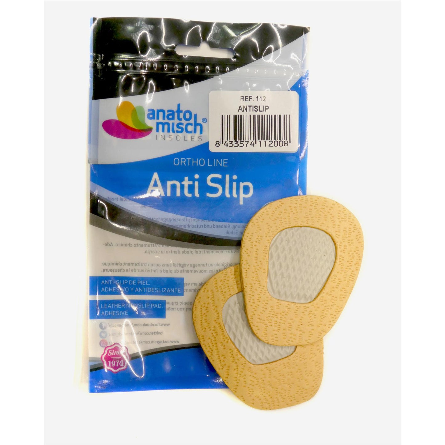 Anatomisch Anti Slip Leather Pad Stops foot movement Insole