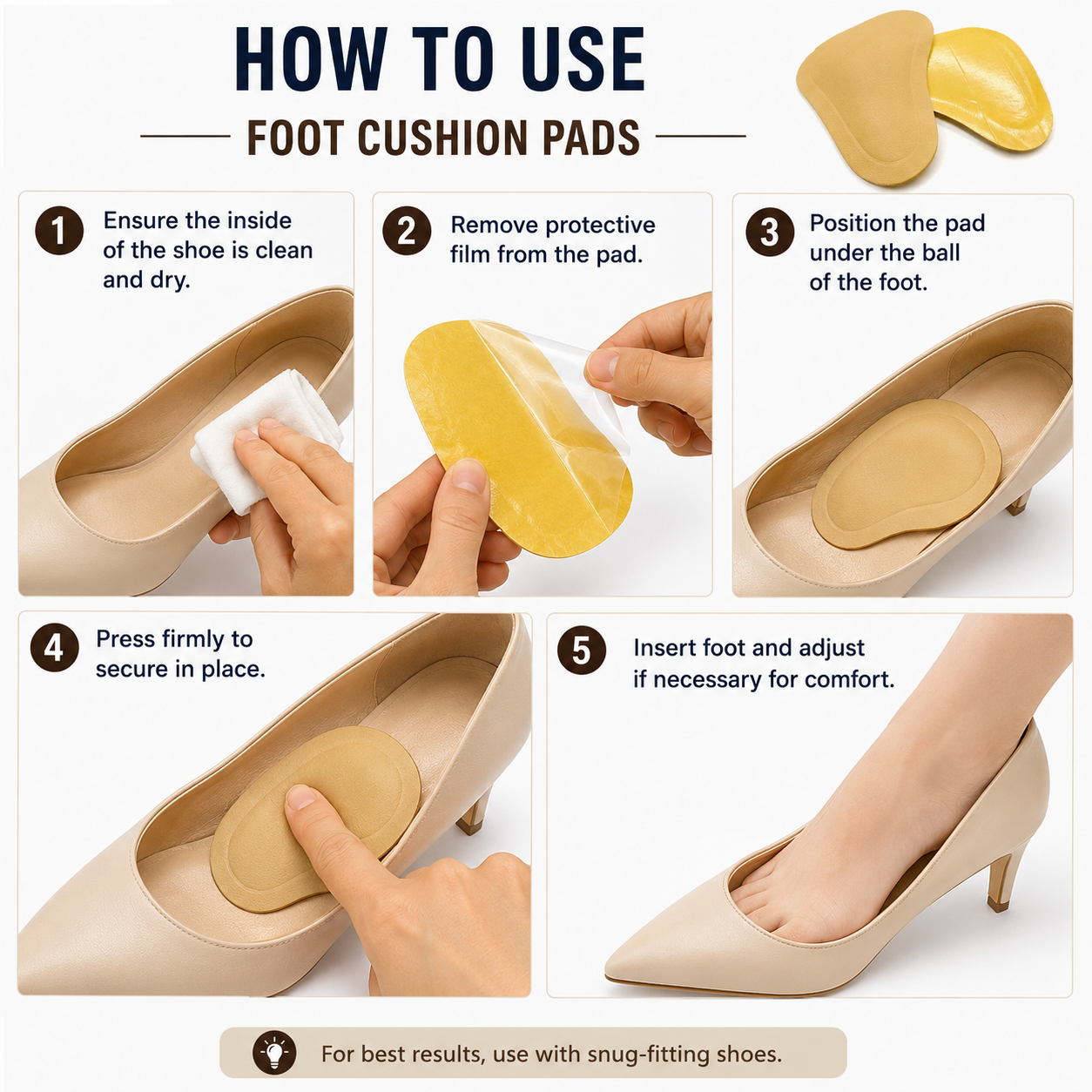 Anatomisch T-Form Metatarsal Pad Comfort Insoles (138)