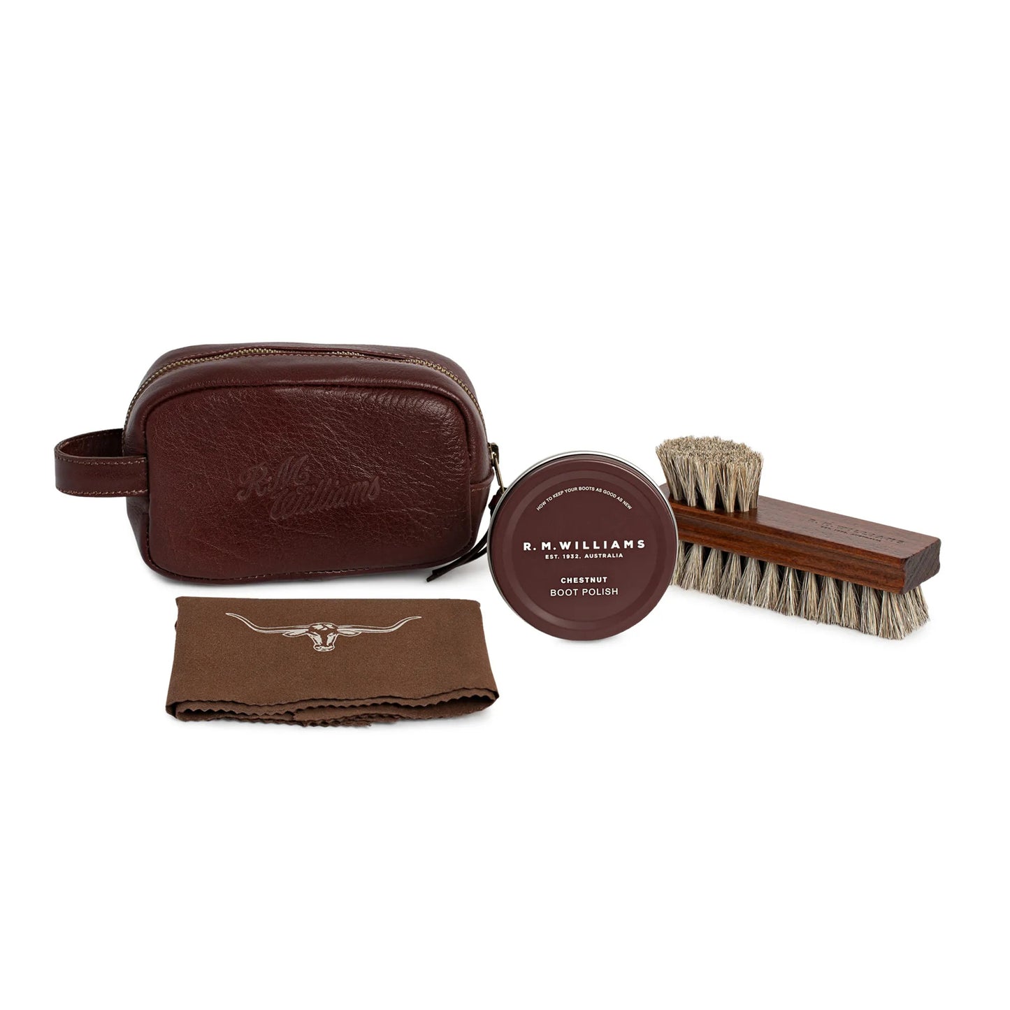 R.M.Williams Mini Travel Care Kit Leather Bag