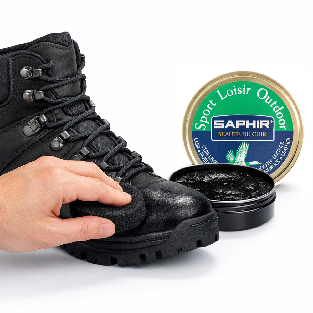 Saphir Sport Loisir Outdoor 250ml - Black Dubbin Wax for Waterproofing