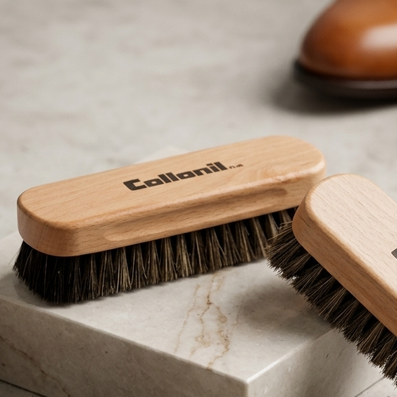 Collonil Horse Hair Brush Premium Beechwood Shoe Shine Brush