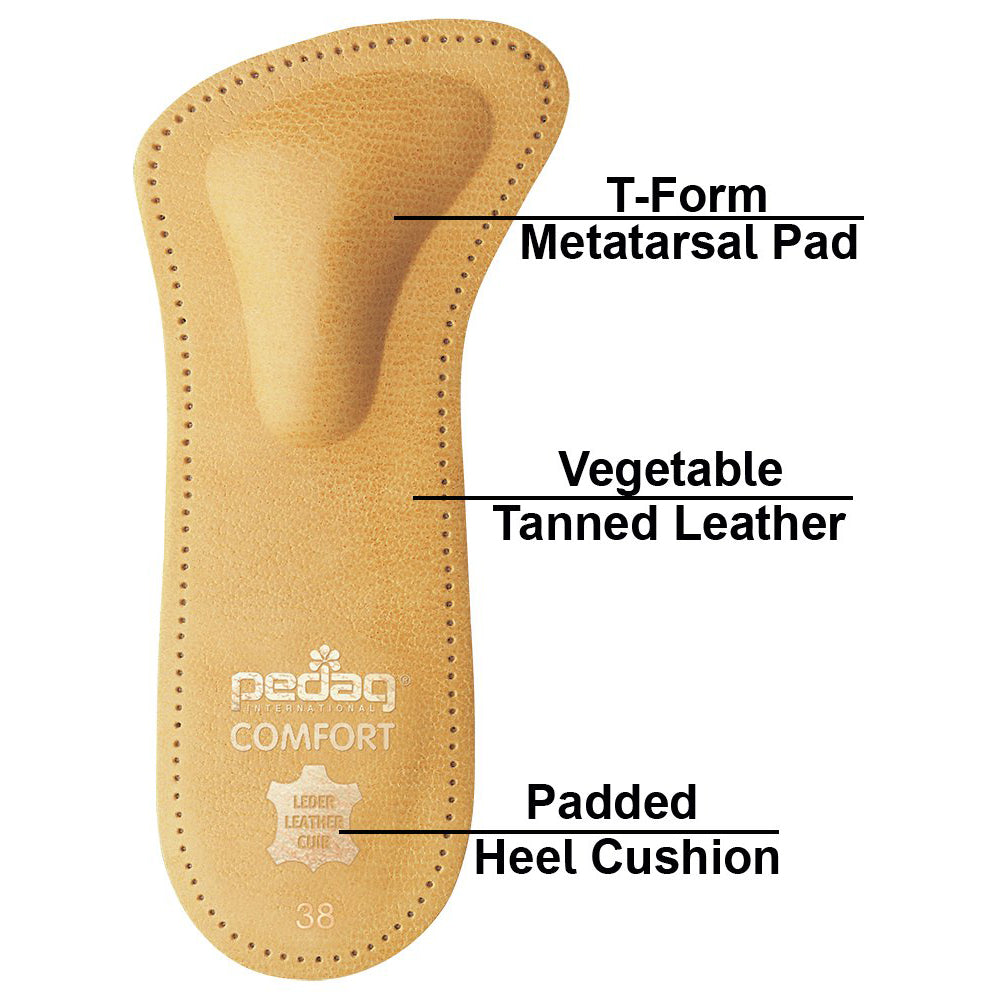 Pedag Comfort 3/4 Leather Insole - Everyday Elegance for Your Shoes
