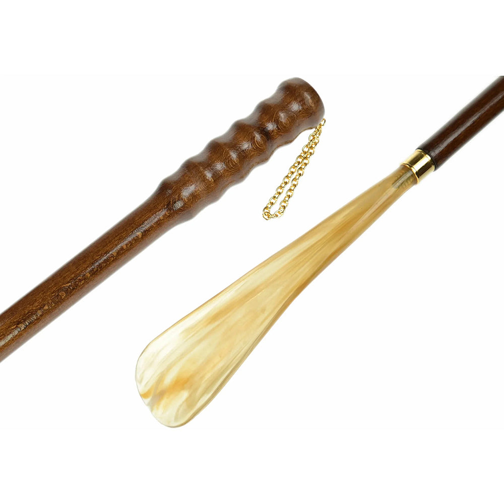Dasco Shoe Horn with Knurled Wood Handle