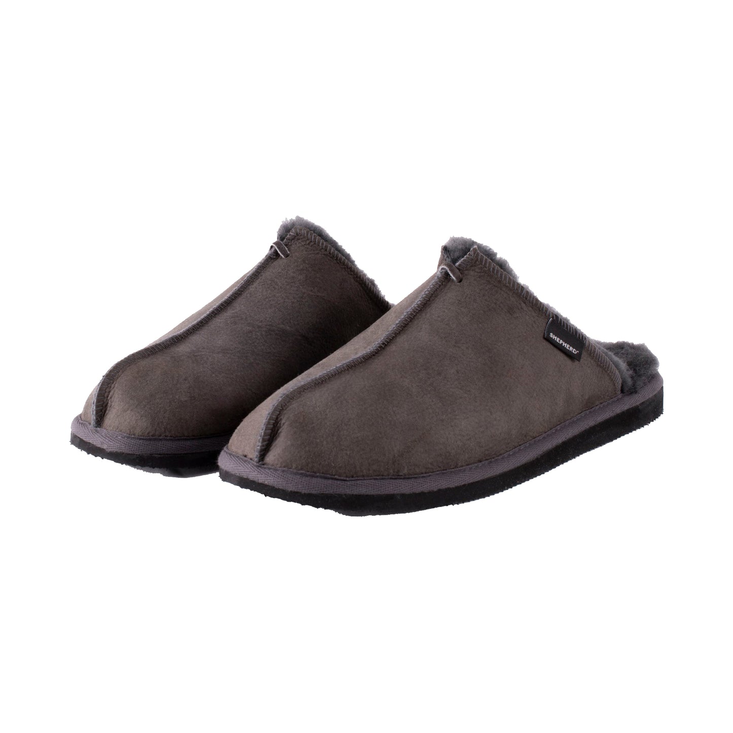 Shepherd of Sweden Hugo Sheepskin Slippers Asphalt