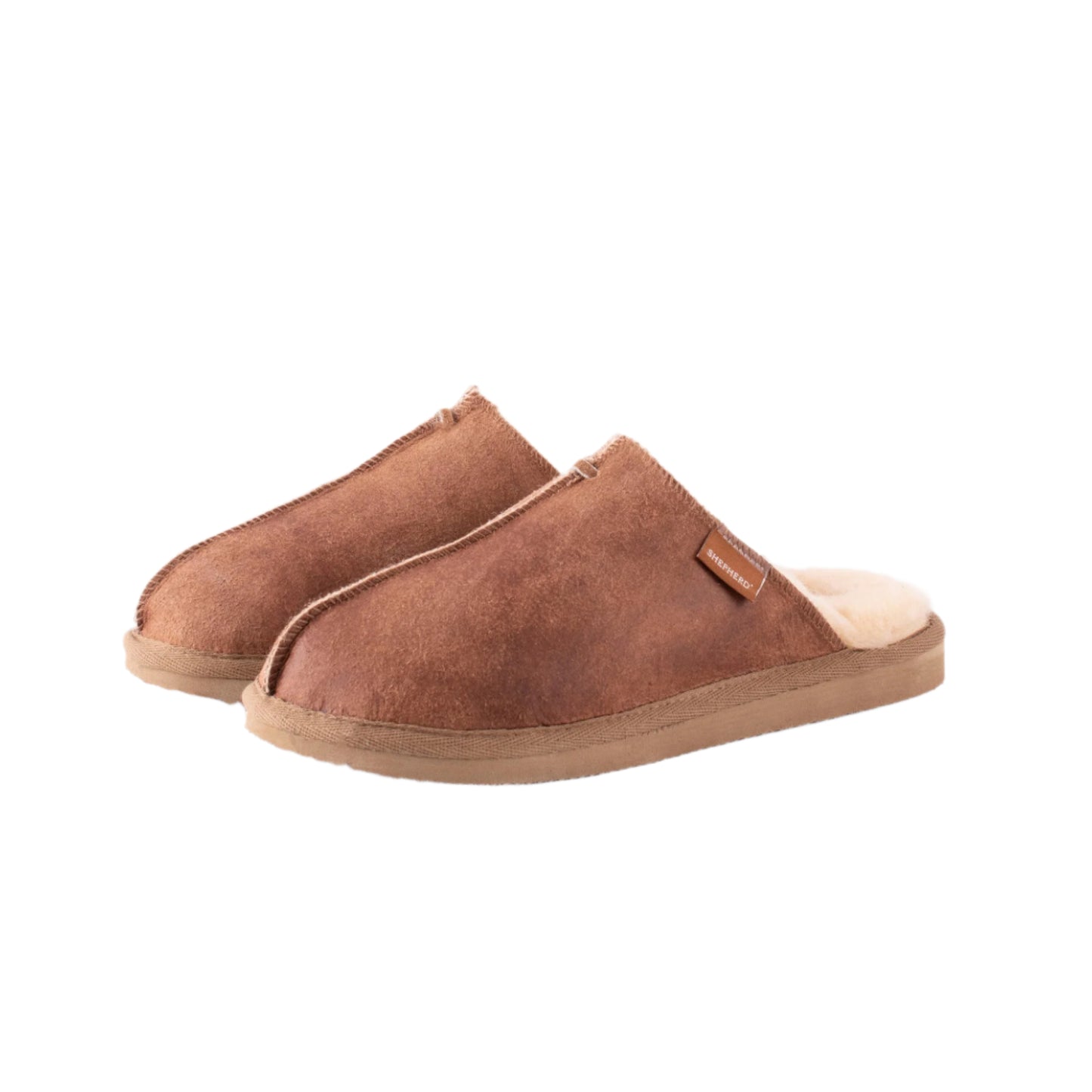 Shepherd of Sweden Karla Sheepskin Slippers Antique Cognac
