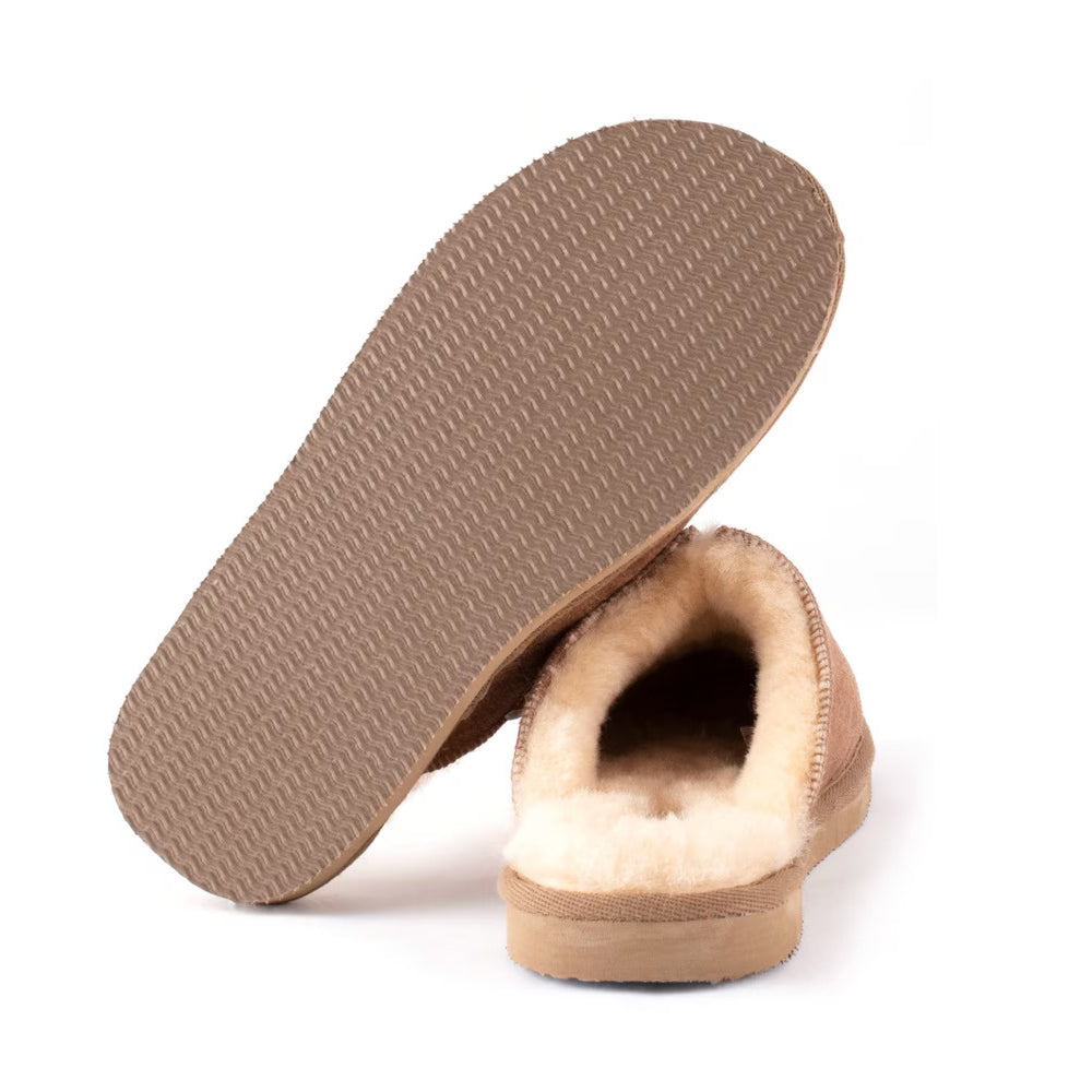 Shepherd of Sweden Karla Sheepskin Slippers Antique Cognac