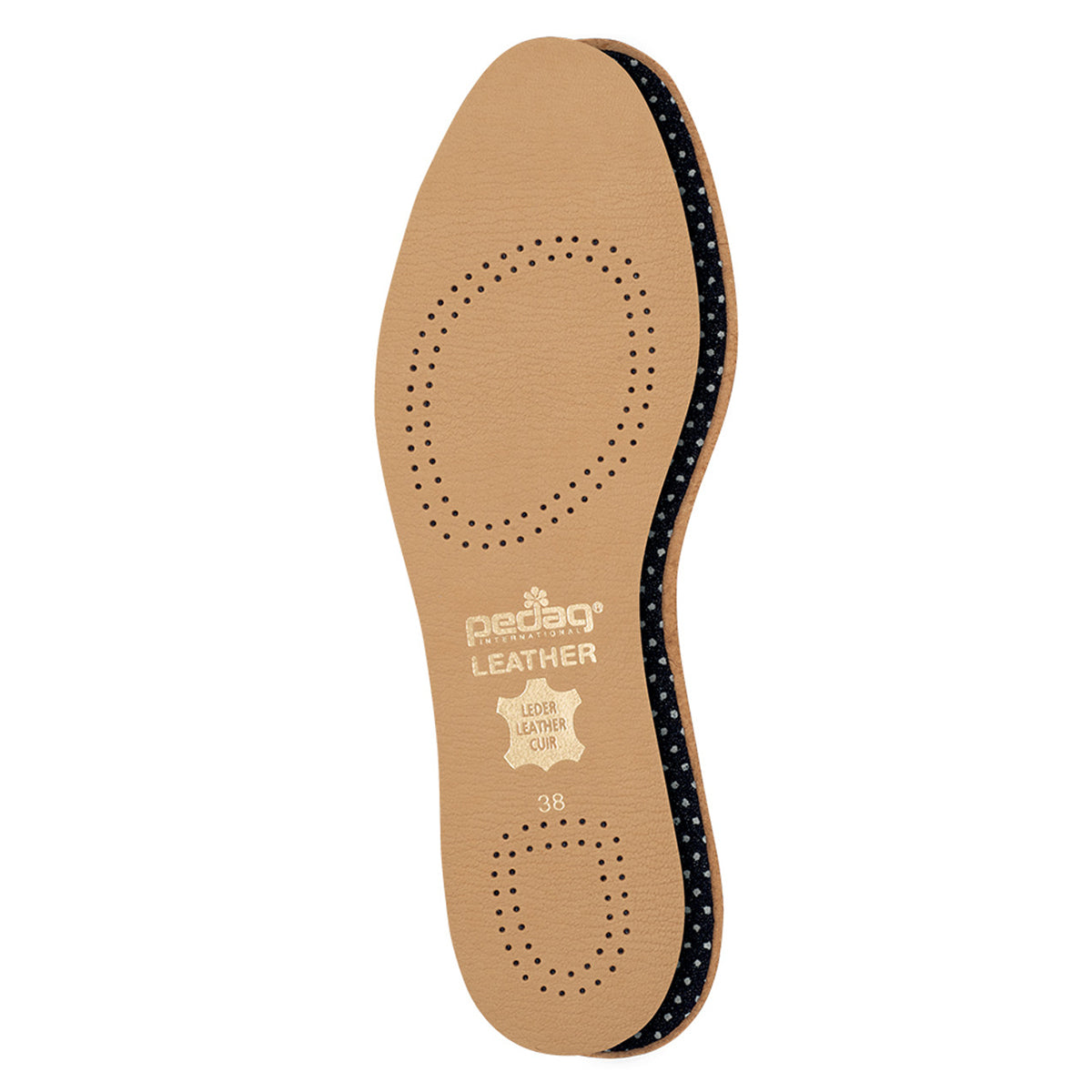 Pedag Leather Flat Insoles with Anti-Odour Activated Charcoal