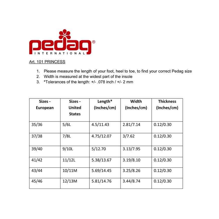 Pedag Leather Half Insoles Forefoot Cushioning Pad