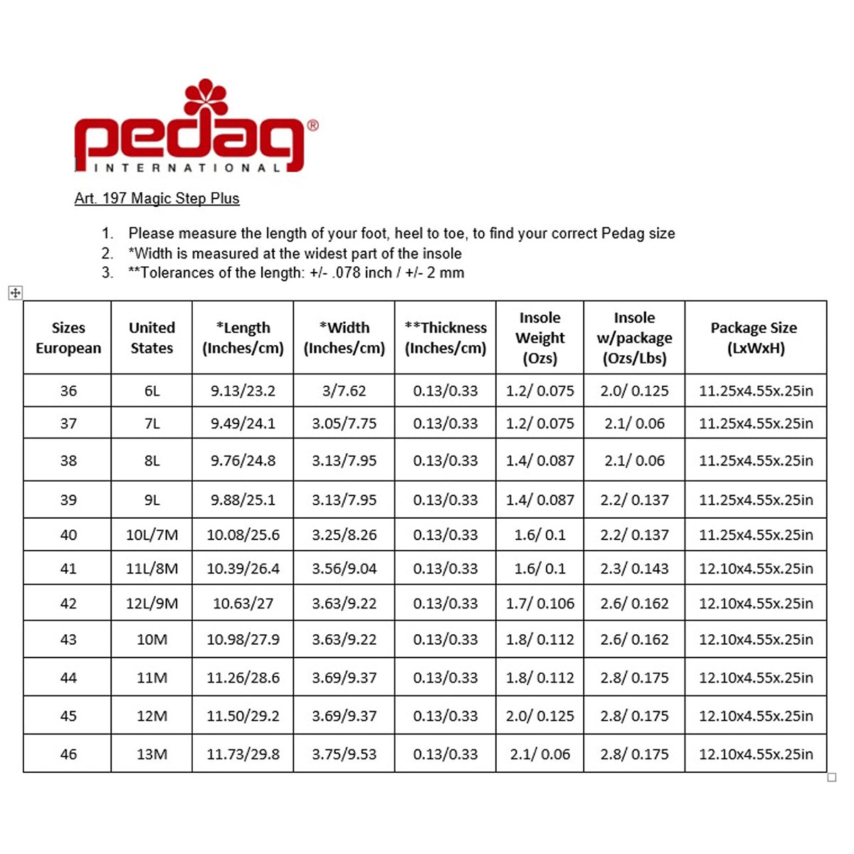 Pedag Magic Step Plus - the Memory foam footbed - Multicolour