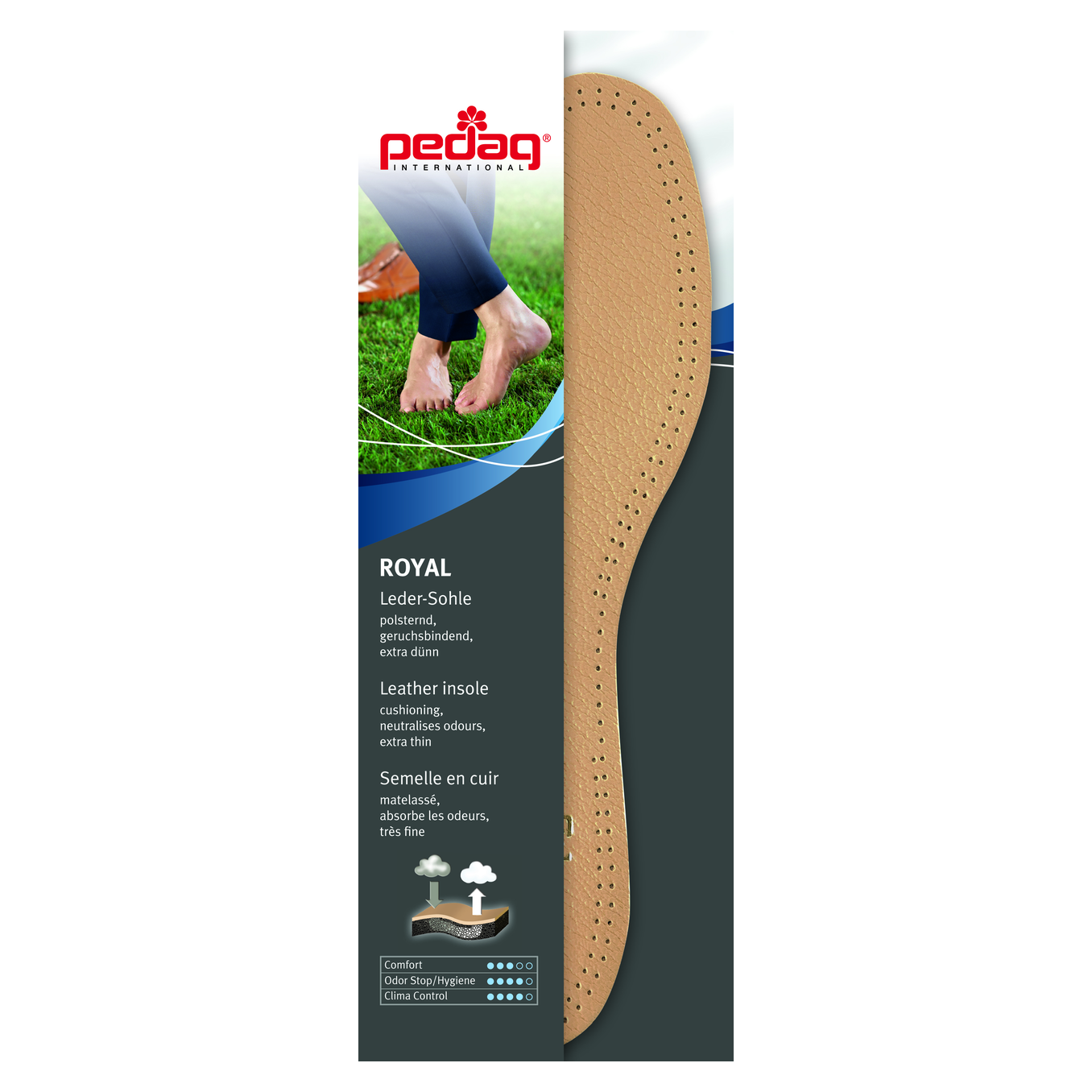 Pedag Royal Leather Insoles - Cushioned and Breathable