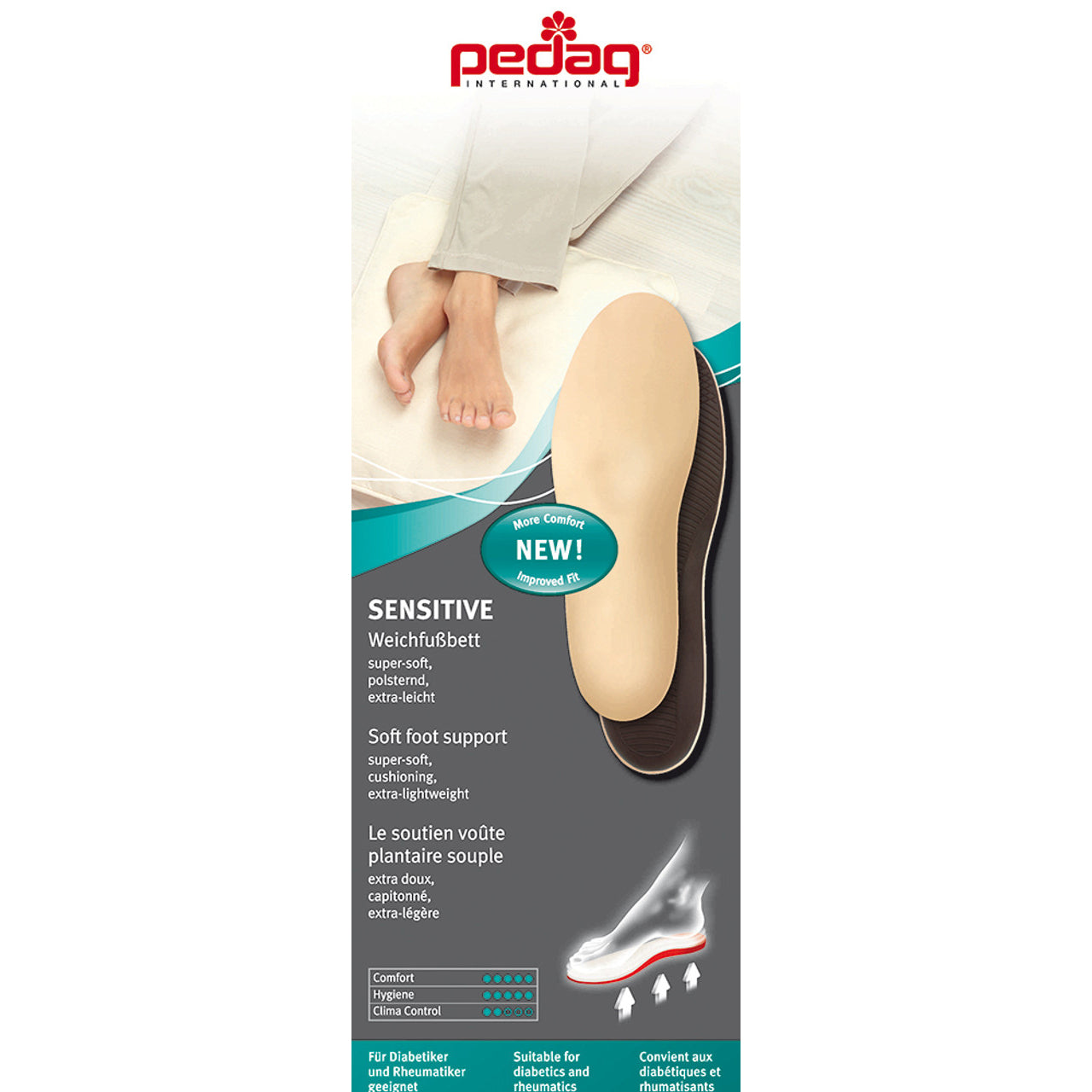 Pedag Sensitive Soft Insole for Diabetic & Neuropathy Feet