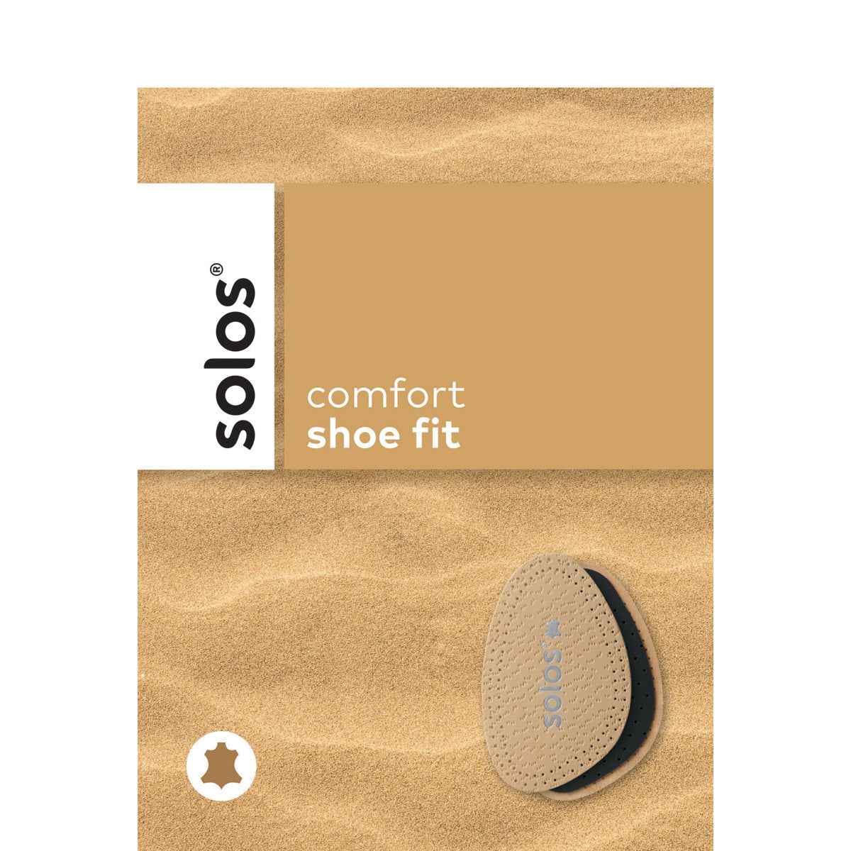 Solos Comfort Shoe Fit Cushioning Leather Half Insole