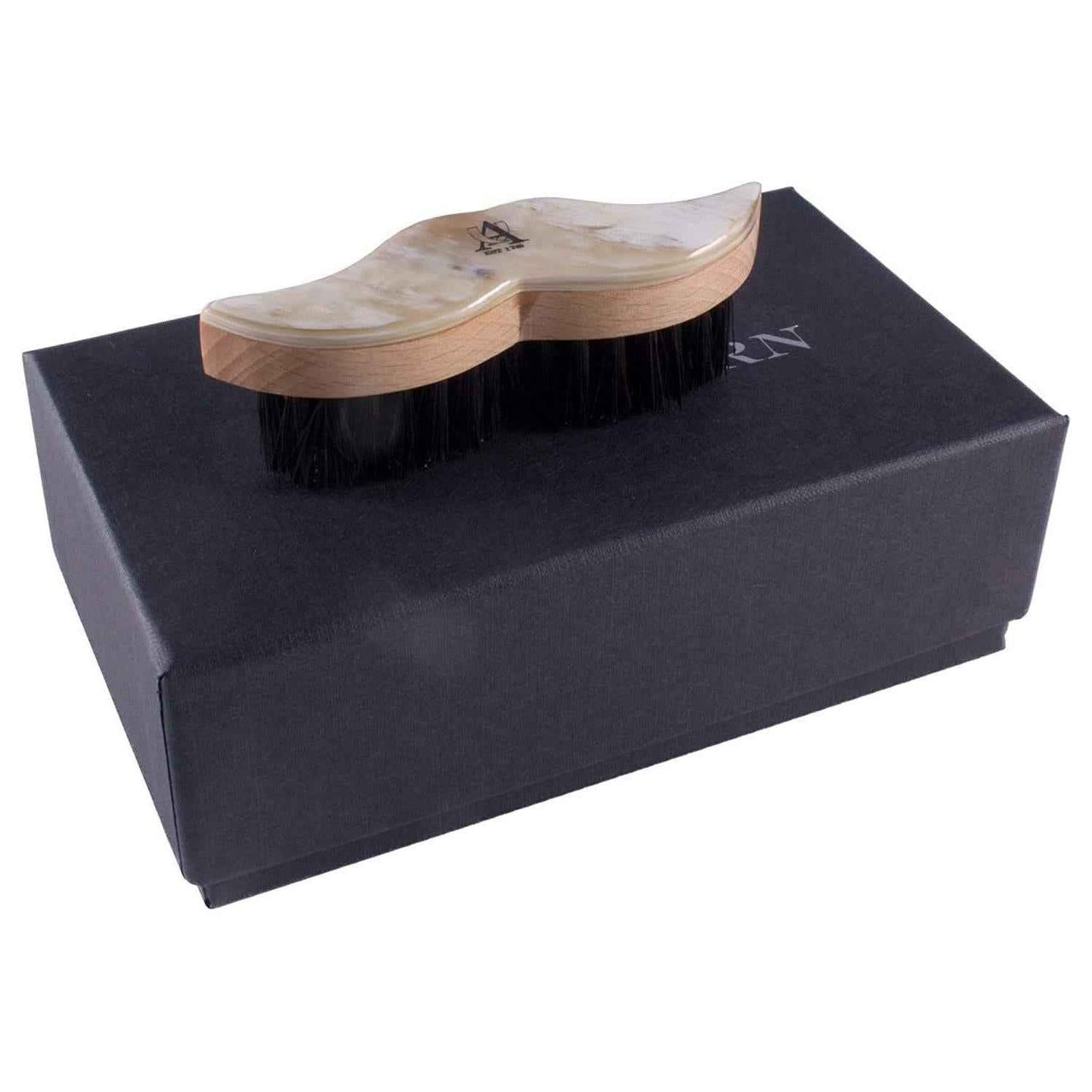 Abbeyhorn Hand Crafted Pure Natural Bristle Mustache Brush