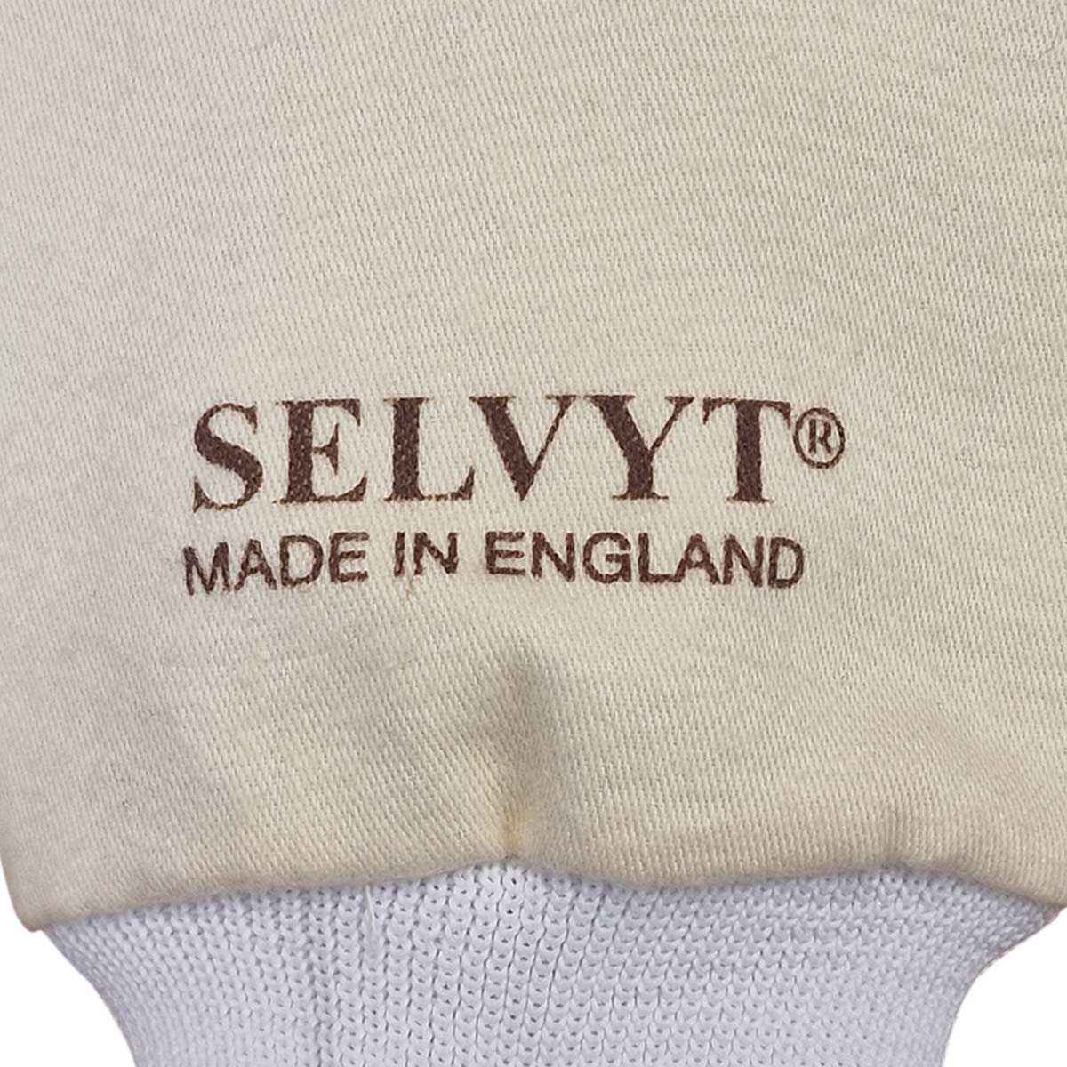 Selvyt SR Cream Cotton Polishing Mitt with Lining for Shoes & Leather