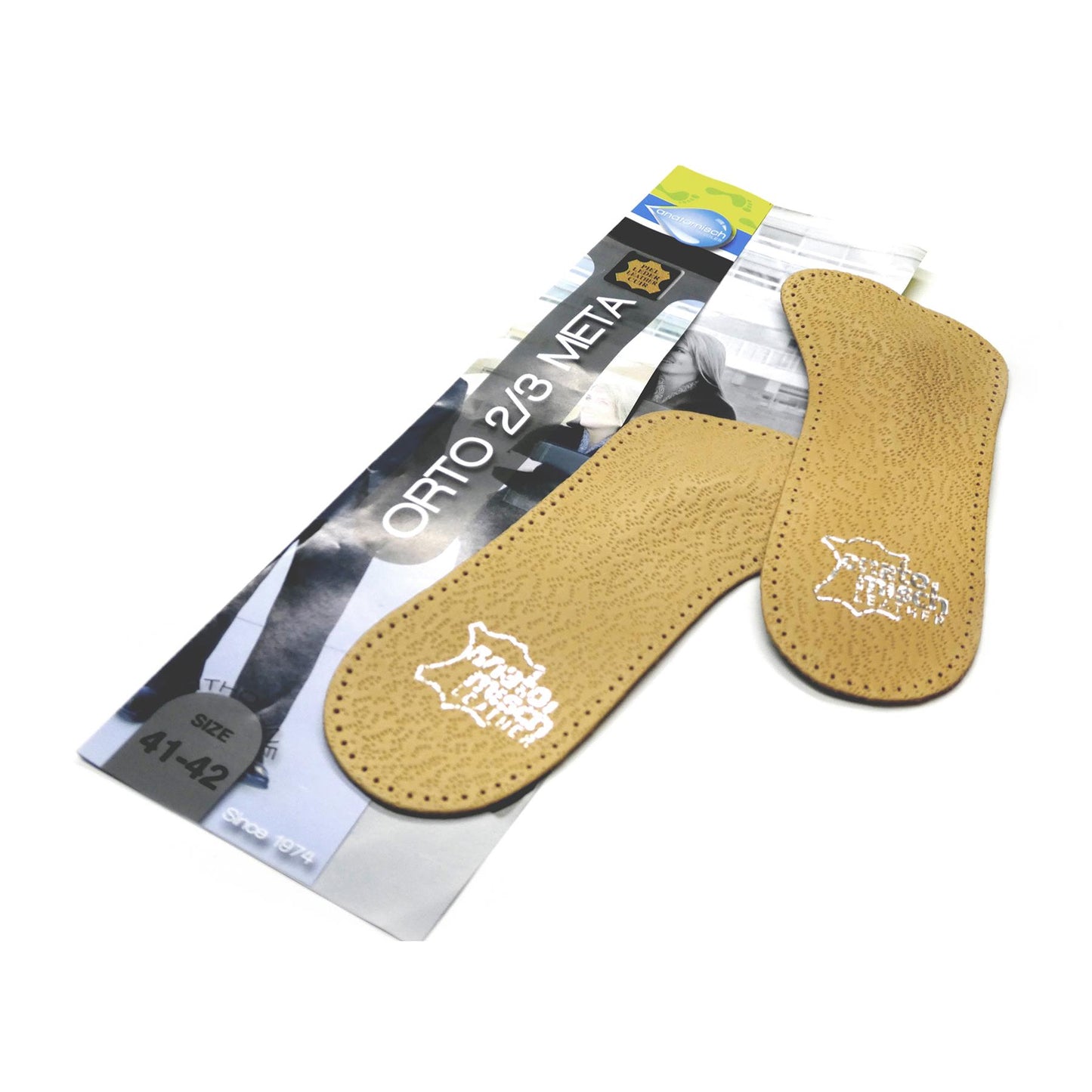 Anatomisch 3/4 length leather insole with T-Met pad