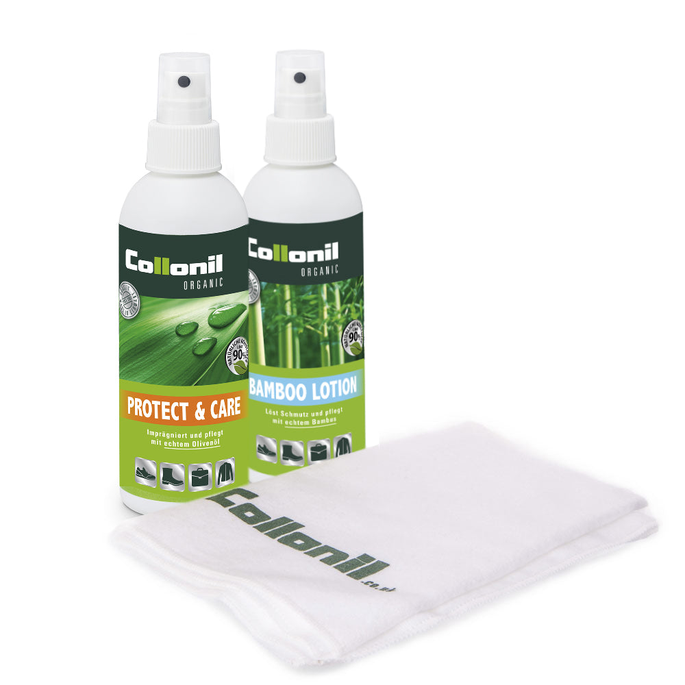 Collonil Organic Set - Protect & Care and Bamboo Lotion 200ml with Cloth