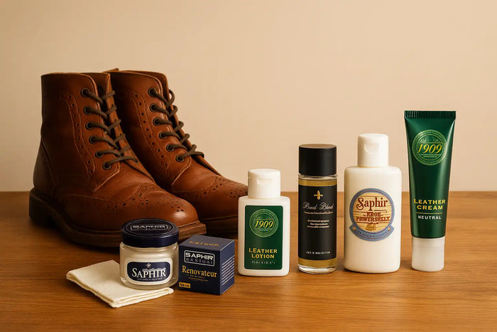 top 5 leather conditioners boots still life