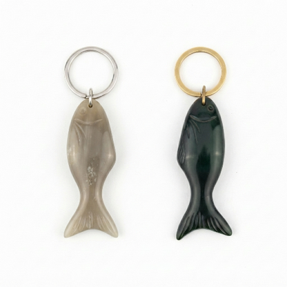 Abbeyhorn Oxhorn Fish Keyring - Handcrafted Unique Gift for Nature Lovers