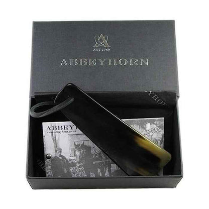 Abbeyhorn 4" Travel Natural Eco-Friendly Shoehorn with Leather Thong