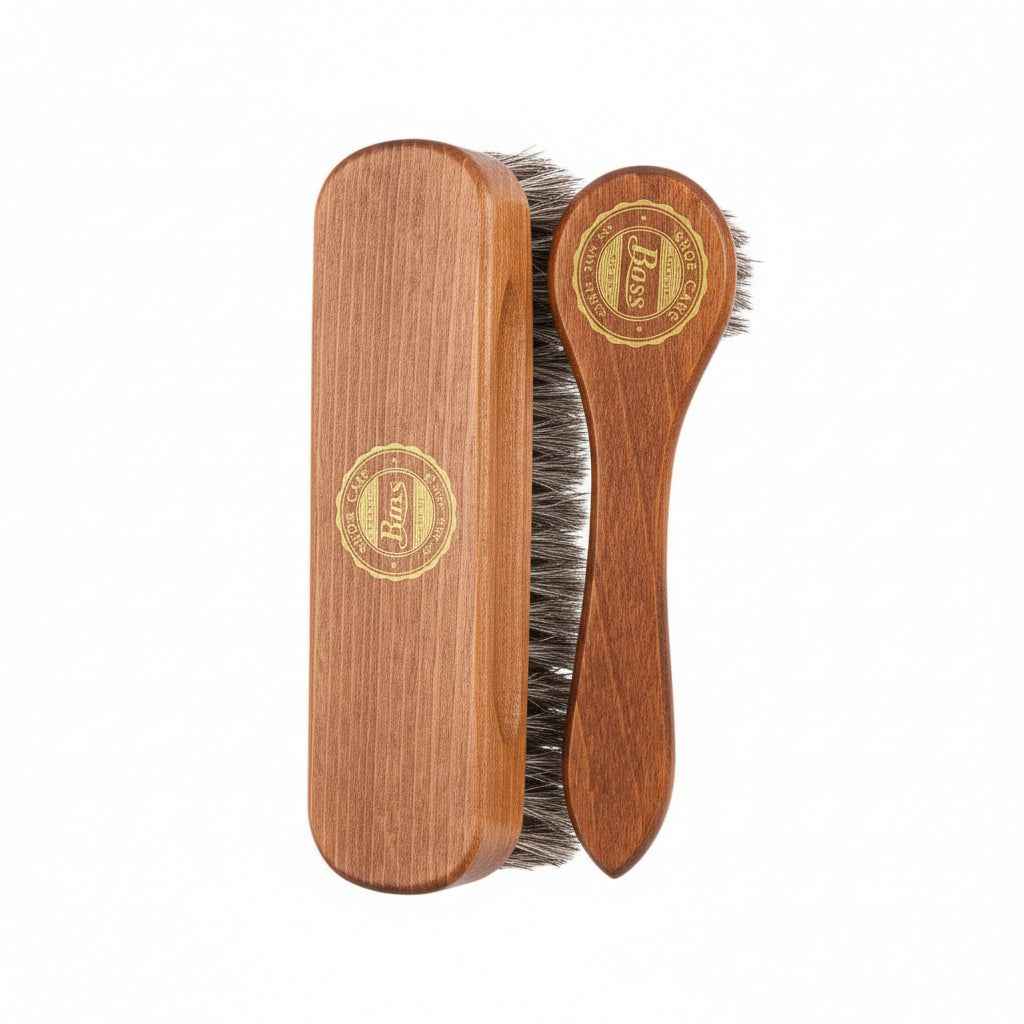 G.H. Bass Beechwood Horsehair Buffing & Applicator Brush Set