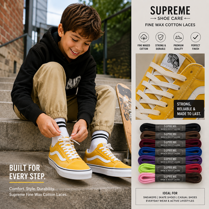 Supreme Shoe Care Fine Wax Cotton Laces