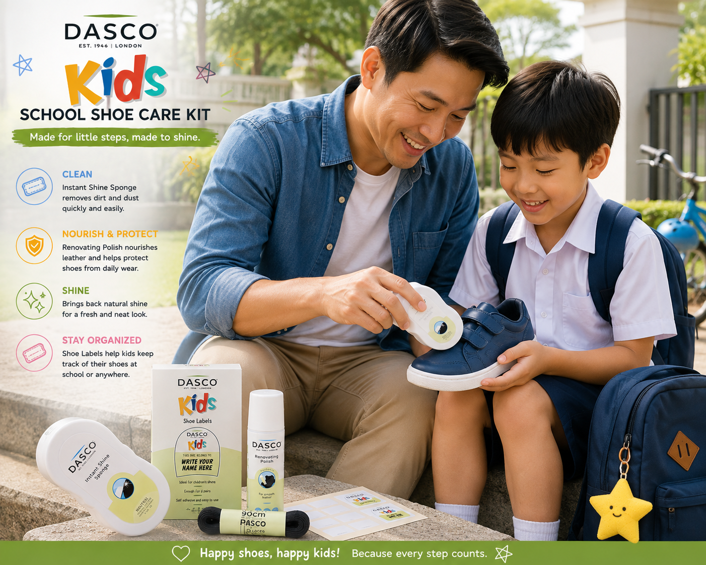 Dasco Kids School Shoe Care Kit