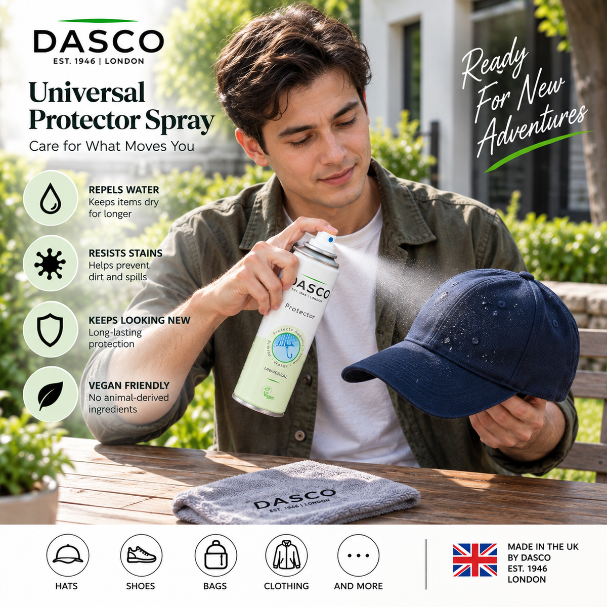 Dasco Universal Protector Spray Ultimate Protection for Your Footwear and Fabrics