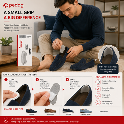 Pedag Stop Suede Heel Grip Pads Prevent Heel Slips