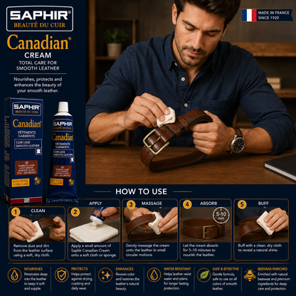Saphir Canadian Cream - Premium Leather Care from Beaute du Cuir