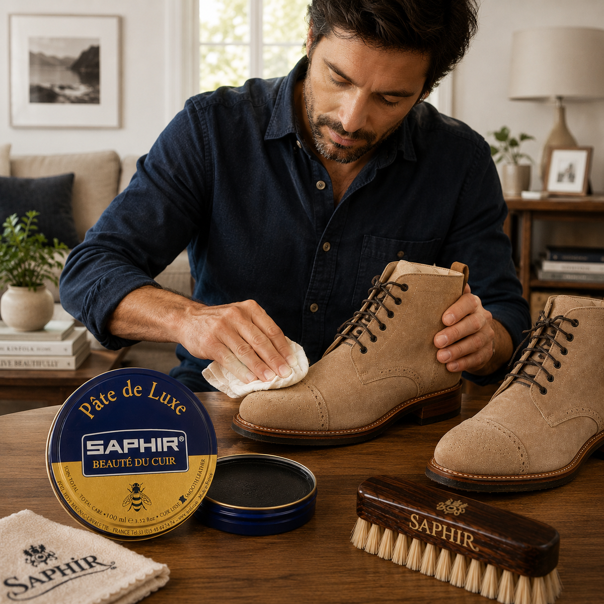 Saphir Wax Polish Pâte de Luxe 100 ml | High-Shine for Smooth Leather