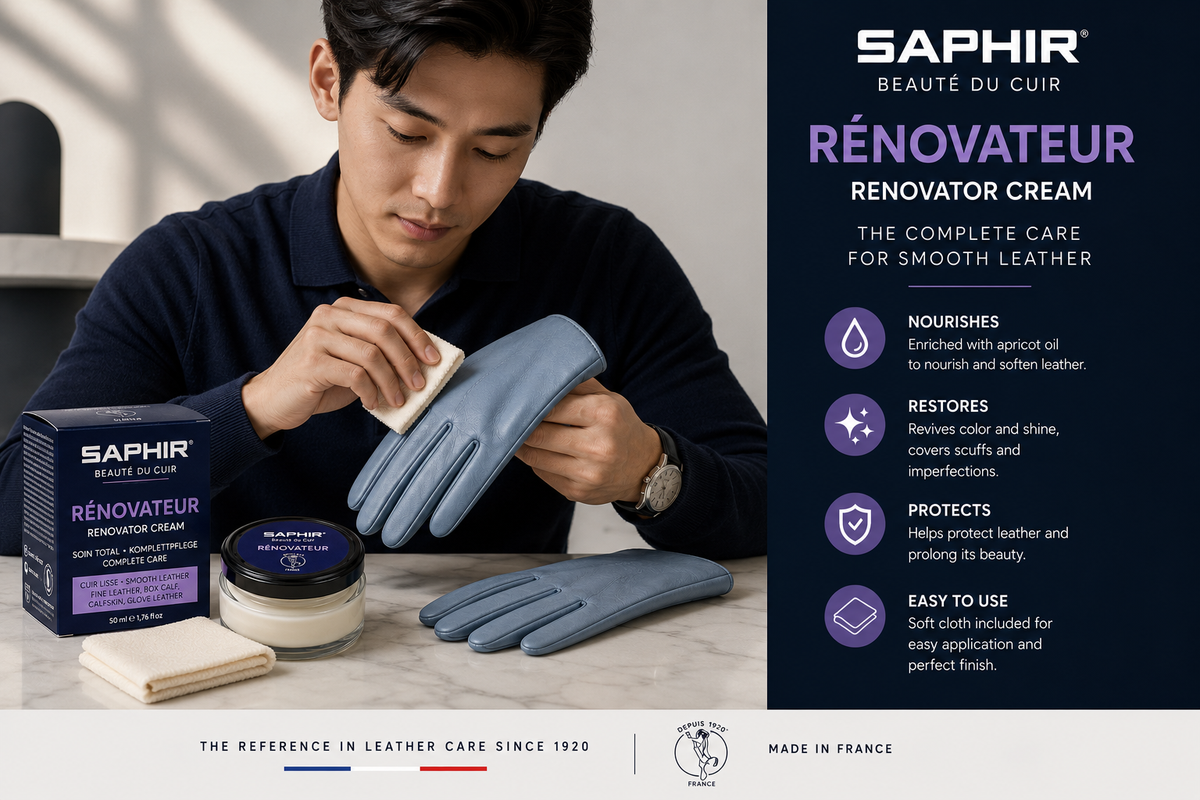 Saphir Renovator Cream Beaute du Cuir Renovator Cream+Cloth