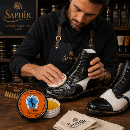 Saphir Saddle Soap for Luxurious Leather Care and Protection