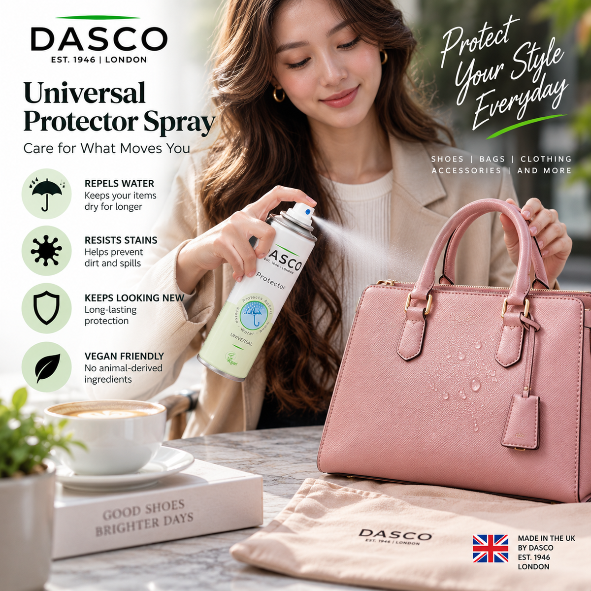 Dasco Universal Protector Spray Ultimate Protection for Your Footwear and Fabrics