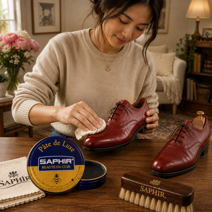Saphir Wax Polish Pâte de Luxe 100 ml | High-Shine for Smooth Leather