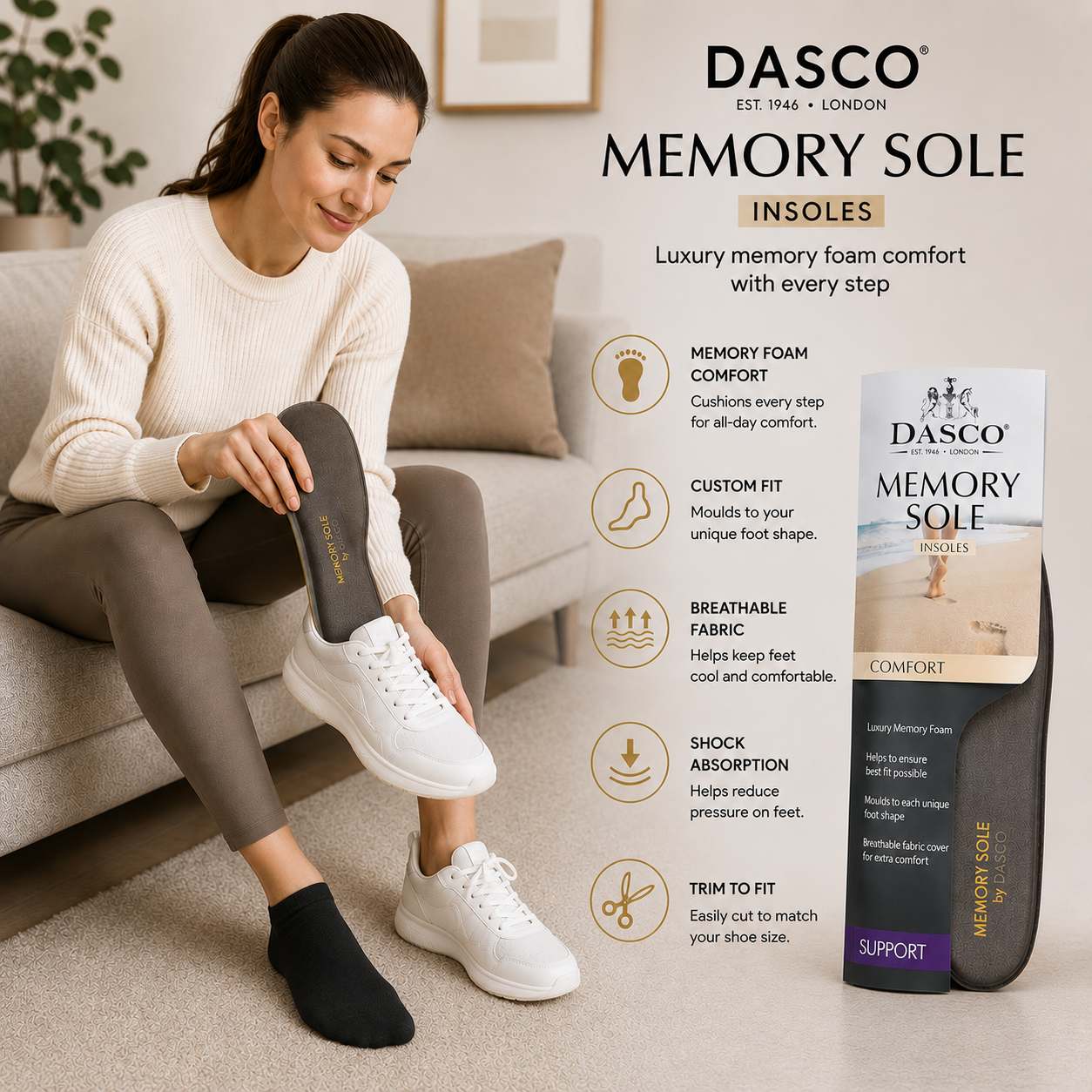Dasco Memory Sole Foam Insole