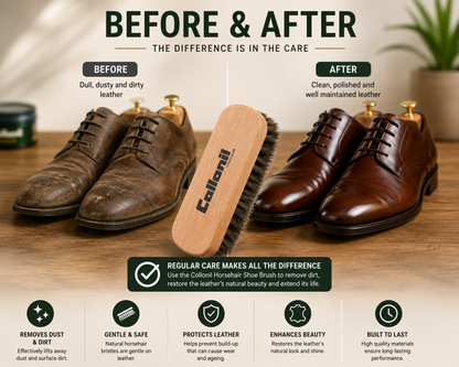Collonil Horse Hair Brush Premium Beechwood Shoe Shine Brush