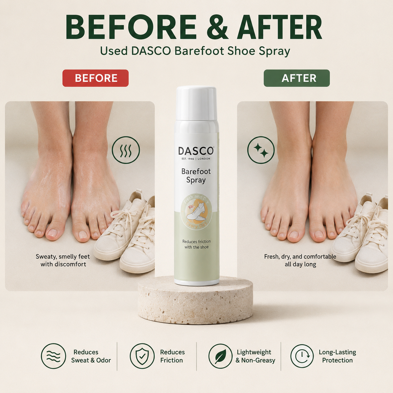 Dasco Barefoot Shoe Spray 75ml Satin Touch