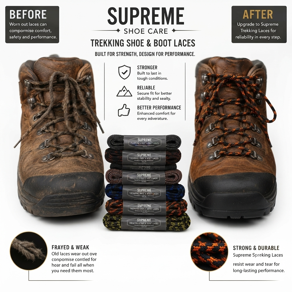 Supreme Shoe Care Trekking Laces Fleck