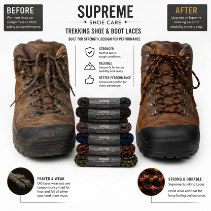 Supreme Shoe Care Trekking Laces Fleck