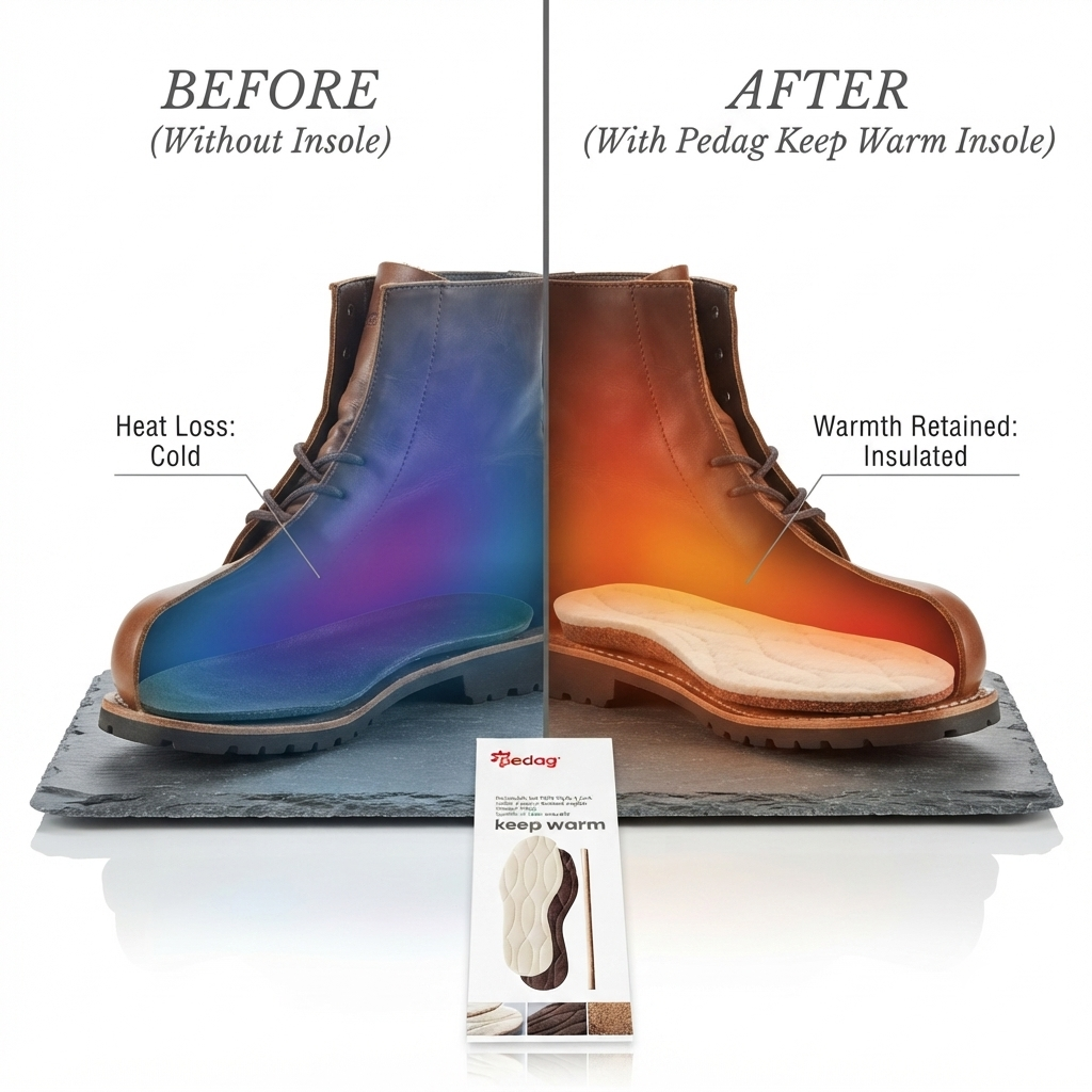 Pedag Keep Warm Wool Cork Insole - 100% Wool & Natural Comfort