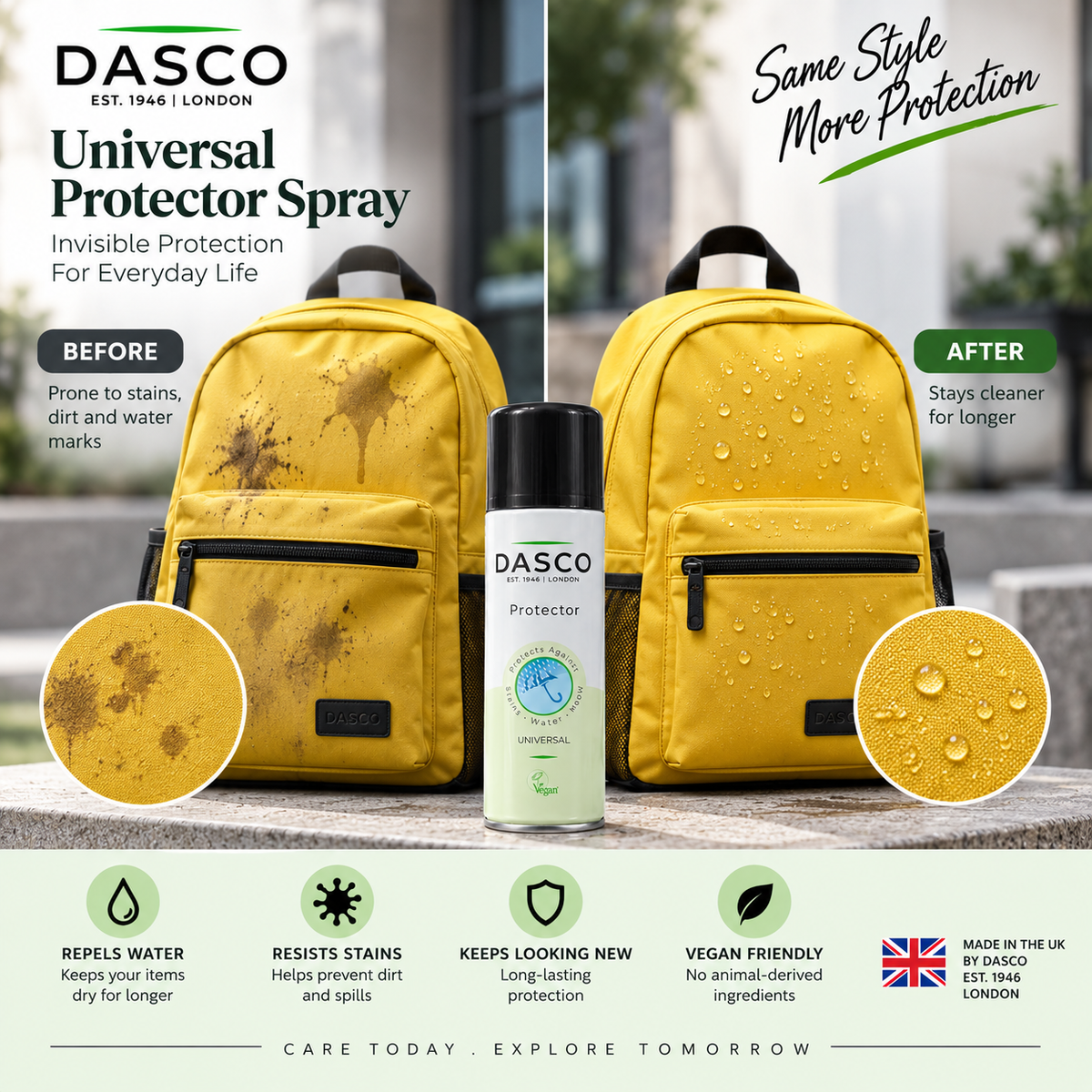 Dasco Universal Protector Spray Ultimate Protection for Your Footwear and Fabrics