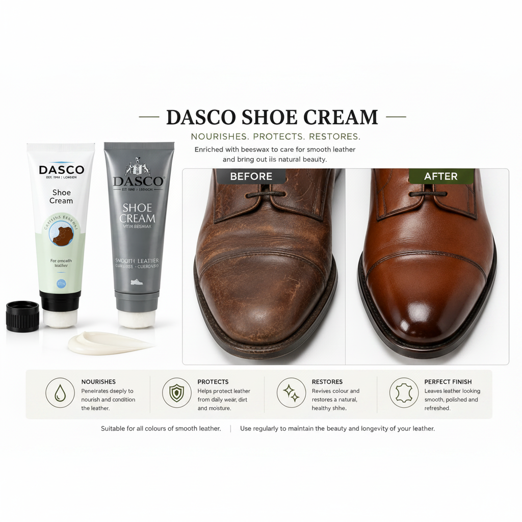 Dasco Shoe Cream 75ml Tube with Applicator