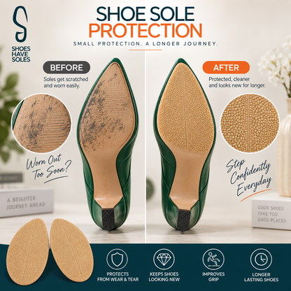S SHOES HAVE SOLES Transparent Anti-Slip Sole Protectors Clear Polyurethane