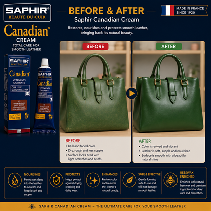 Saphir Canadian Cream - Premium Leather Care from Beaute du Cuir