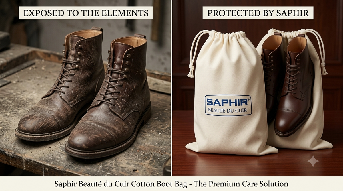 Saphir Cotton Boot Bag Premium Protection Beaute du Cuir Cotton